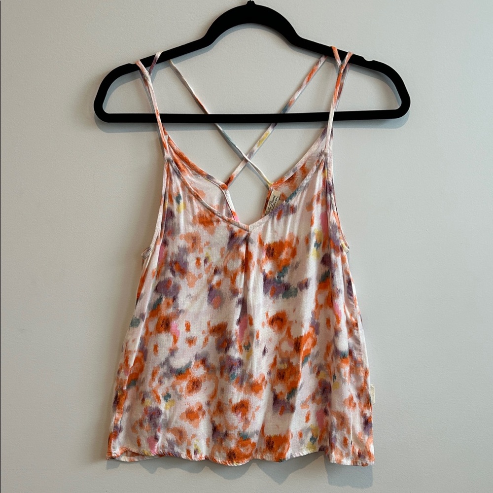 Lucky Brand Orange and Purple Camisole